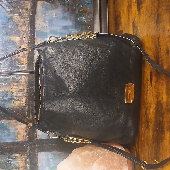 Michael Kors Black Bedford Leather Shoulder/Crossbody/ Handbag - Picture 11 of 15